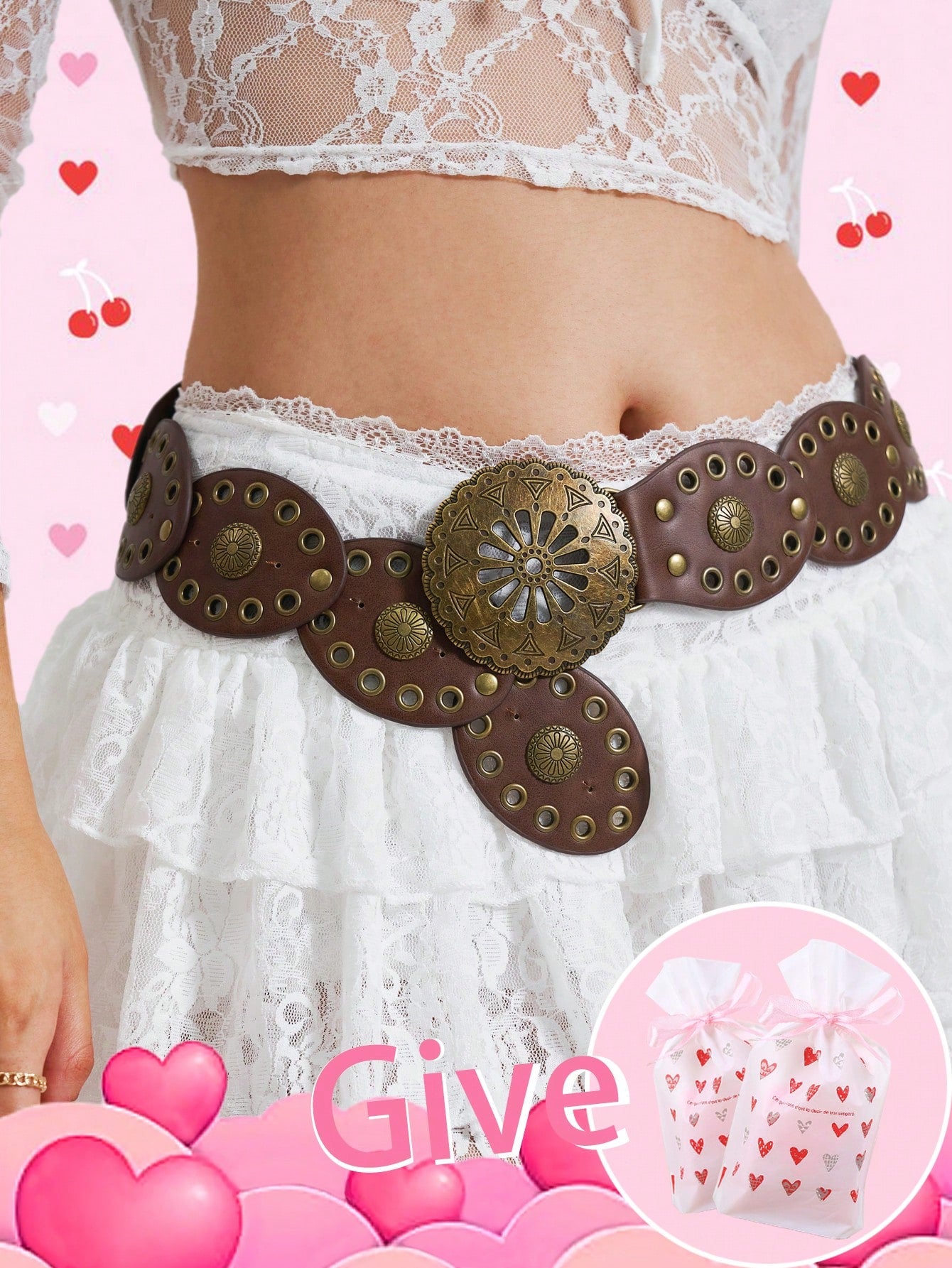 Jojoans 1pc Western Cowgirl Bohemian Style Country Belt
