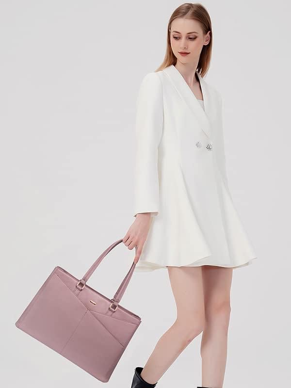 Laptop Tote Bag for Women 15.6 Inch Waterproof Leather