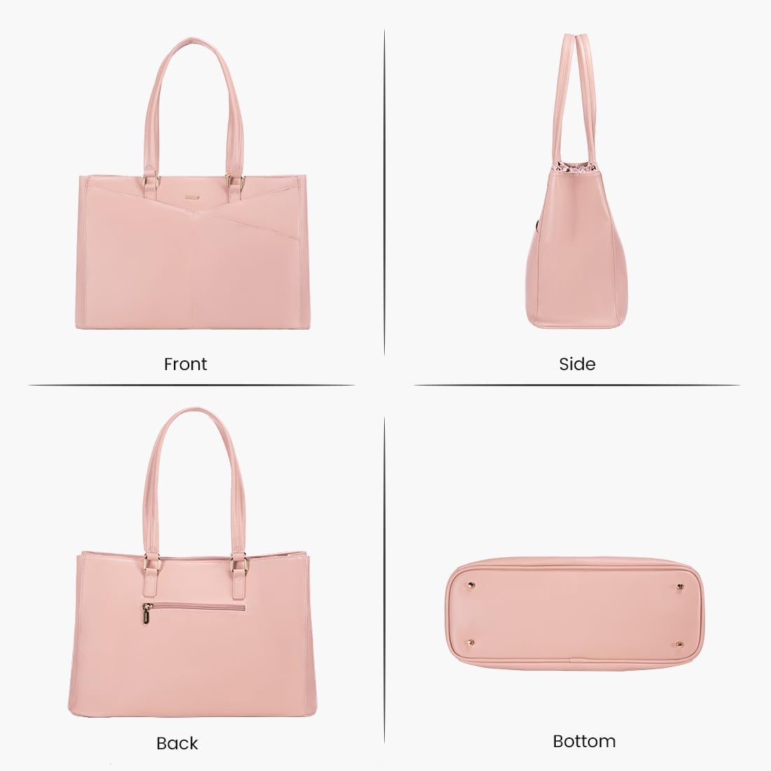 Laptop Tote Bag for Women 15.6 Inch Waterproof Leather
