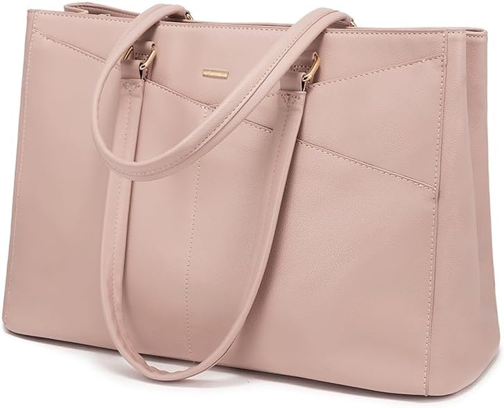 Laptop Tote Bag for Women 15.6 Inch Waterproof Leather