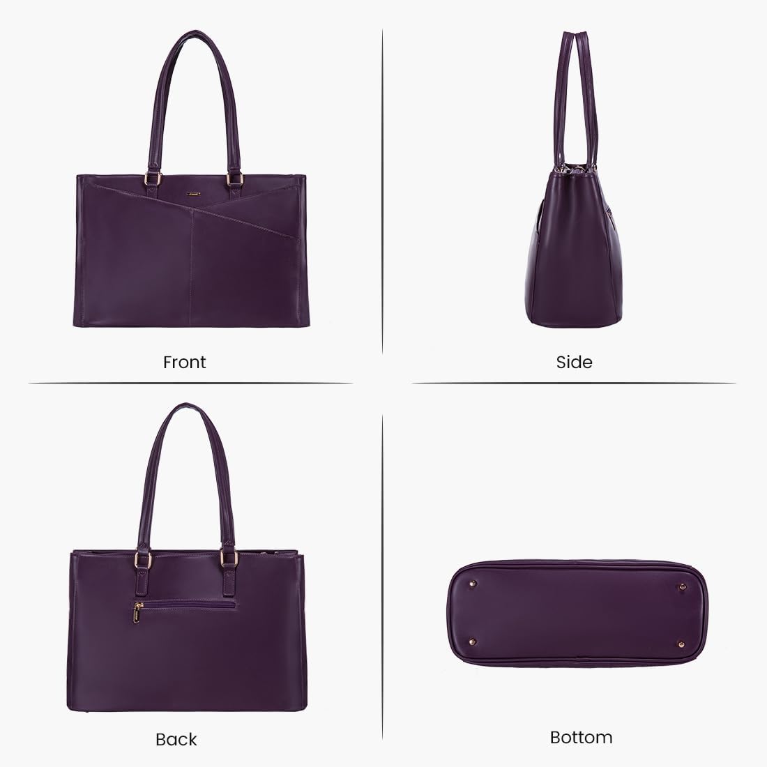 Laptop Tote Bag for Women 15.6 Inch Waterproof Leather