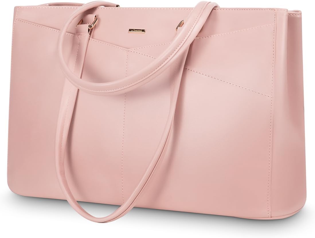 Laptop Tote Bag for Women 15.6 Inch Waterproof Leather