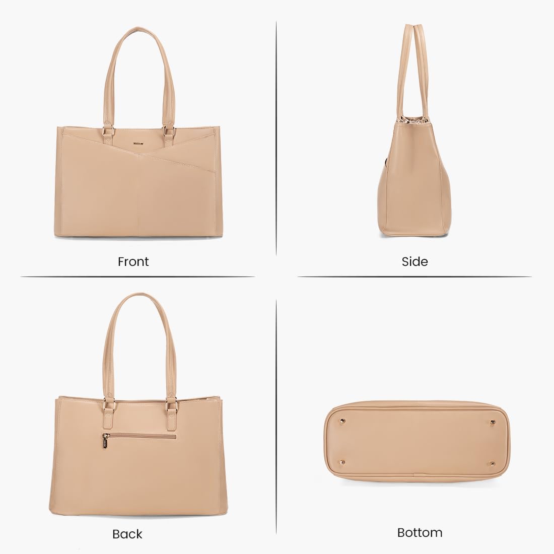 Laptop Tote Bag for Women 15.6 Inch Waterproof Leather