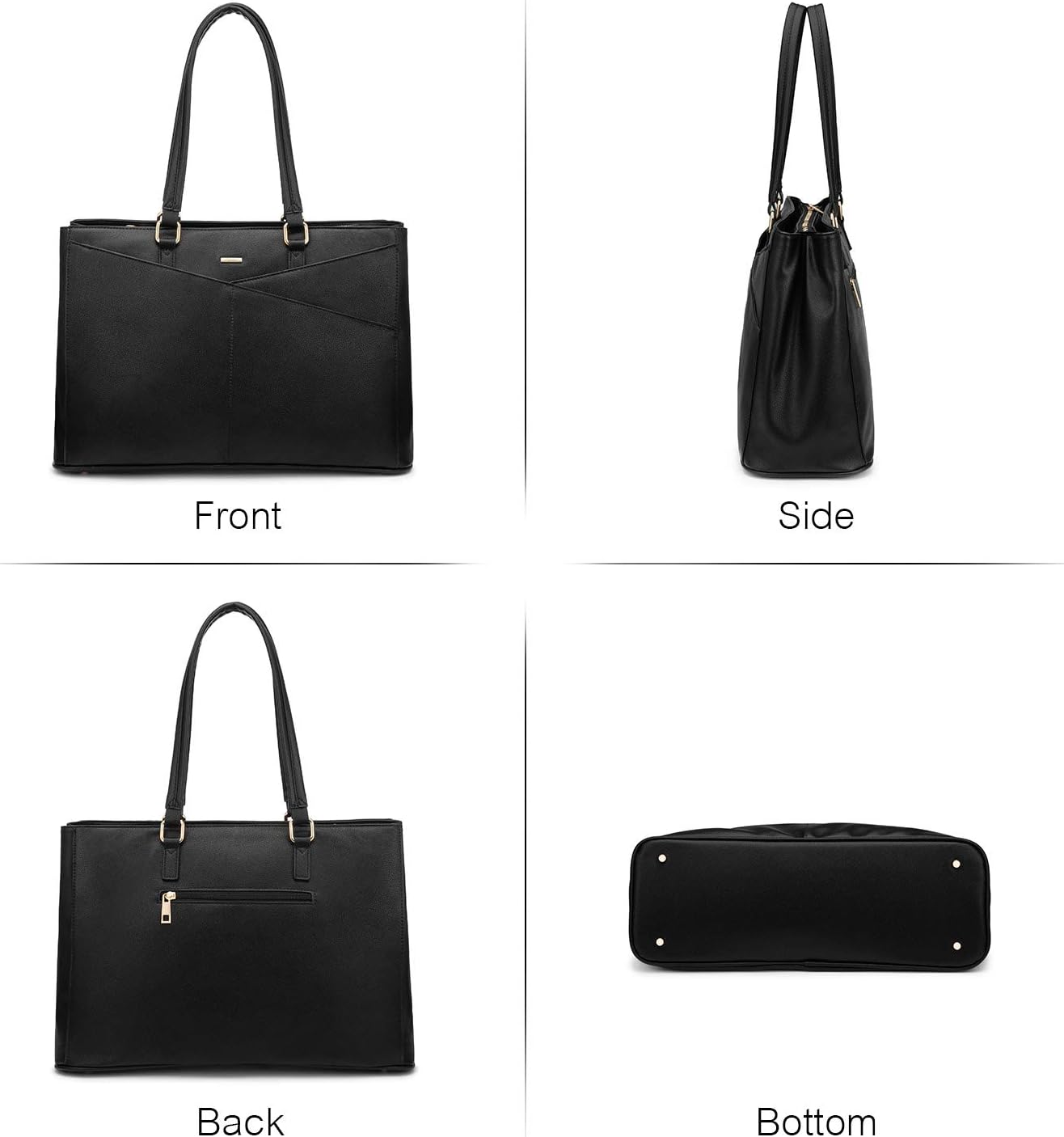 Laptop Tote Bag for Women 15.6 Inch Waterproof Leather