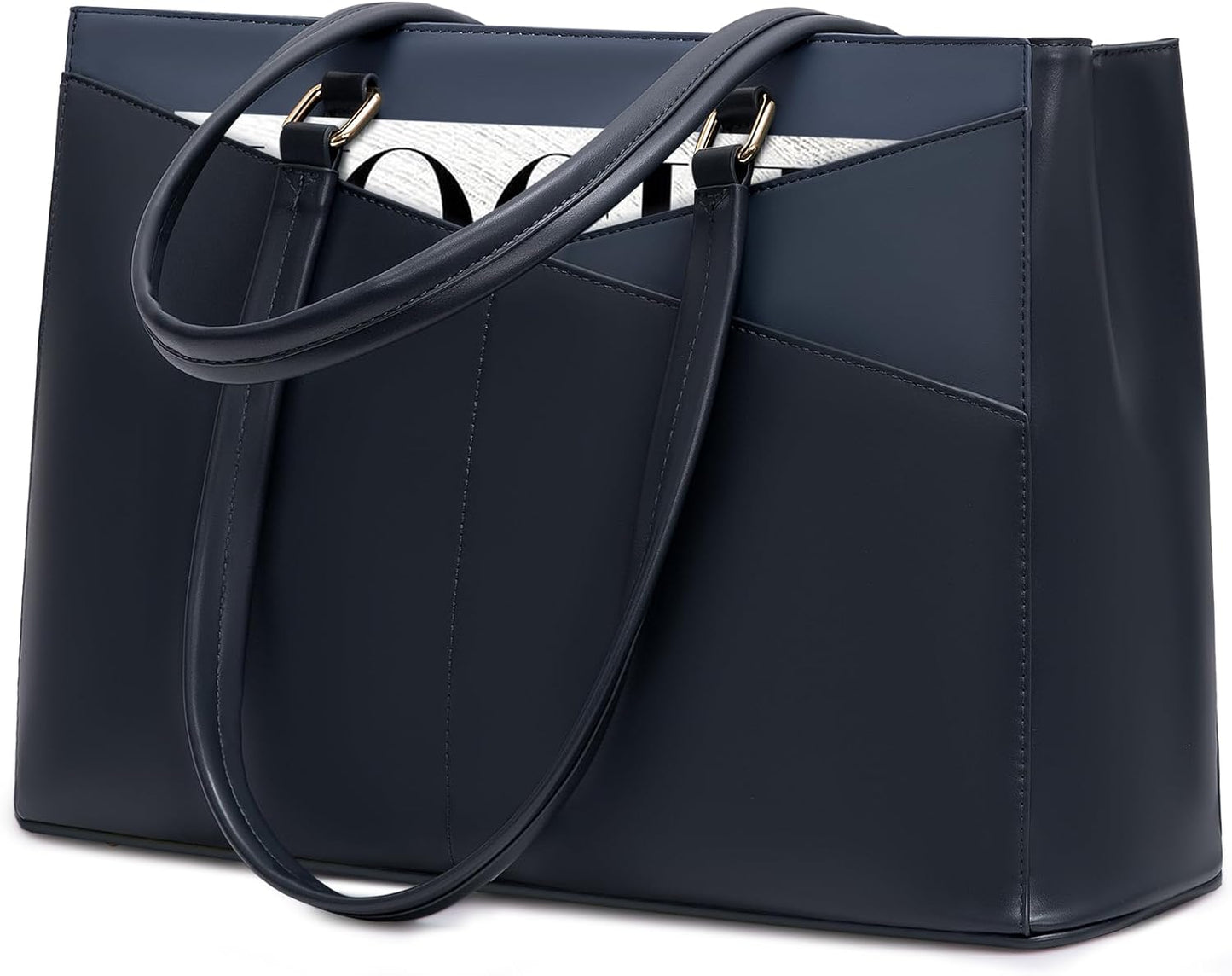 Laptop Tote Bag for Women 15.6 Inch Waterproof Leather