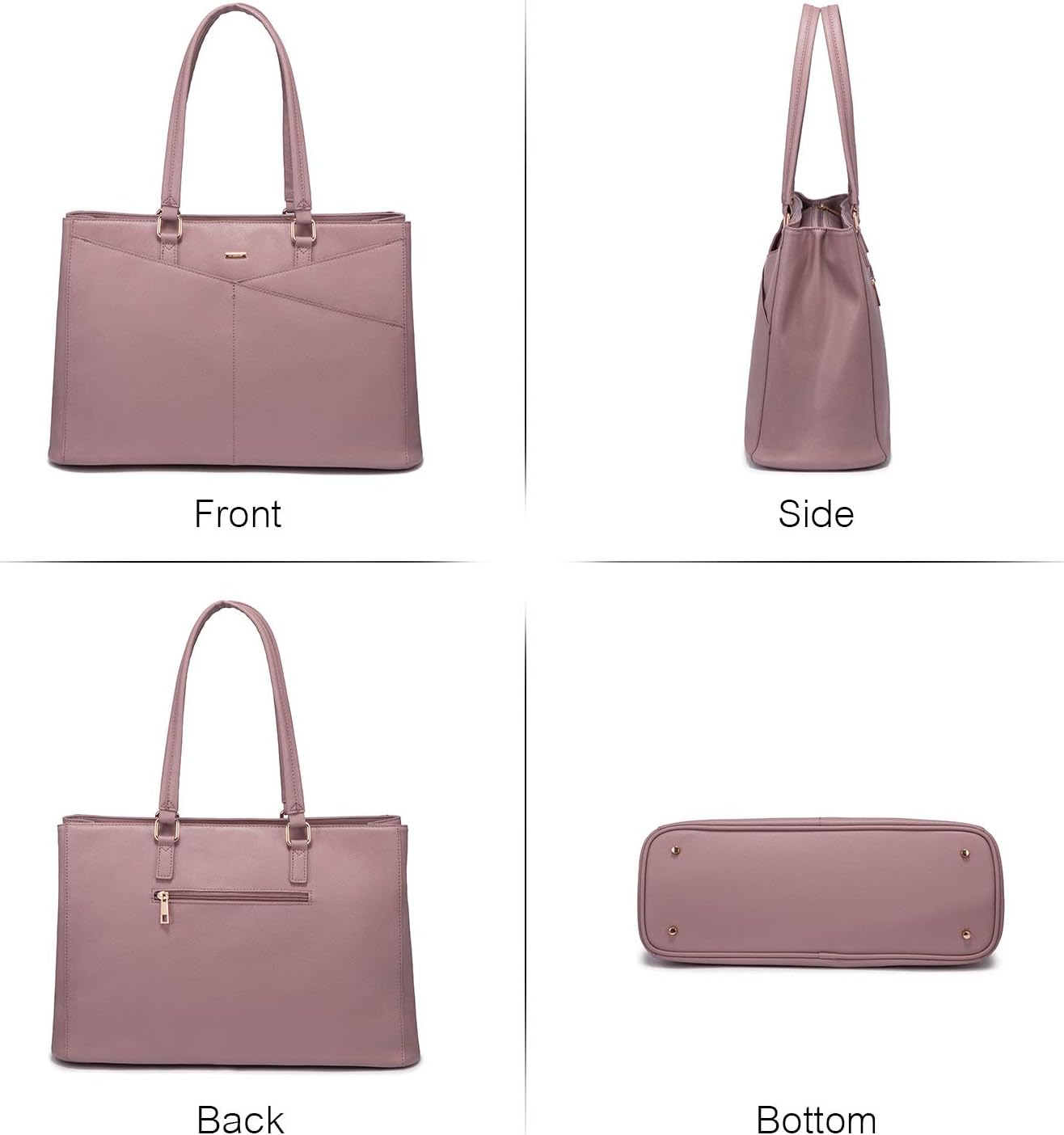 Laptop Tote Bag for Women 15.6 Inch Waterproof Leather