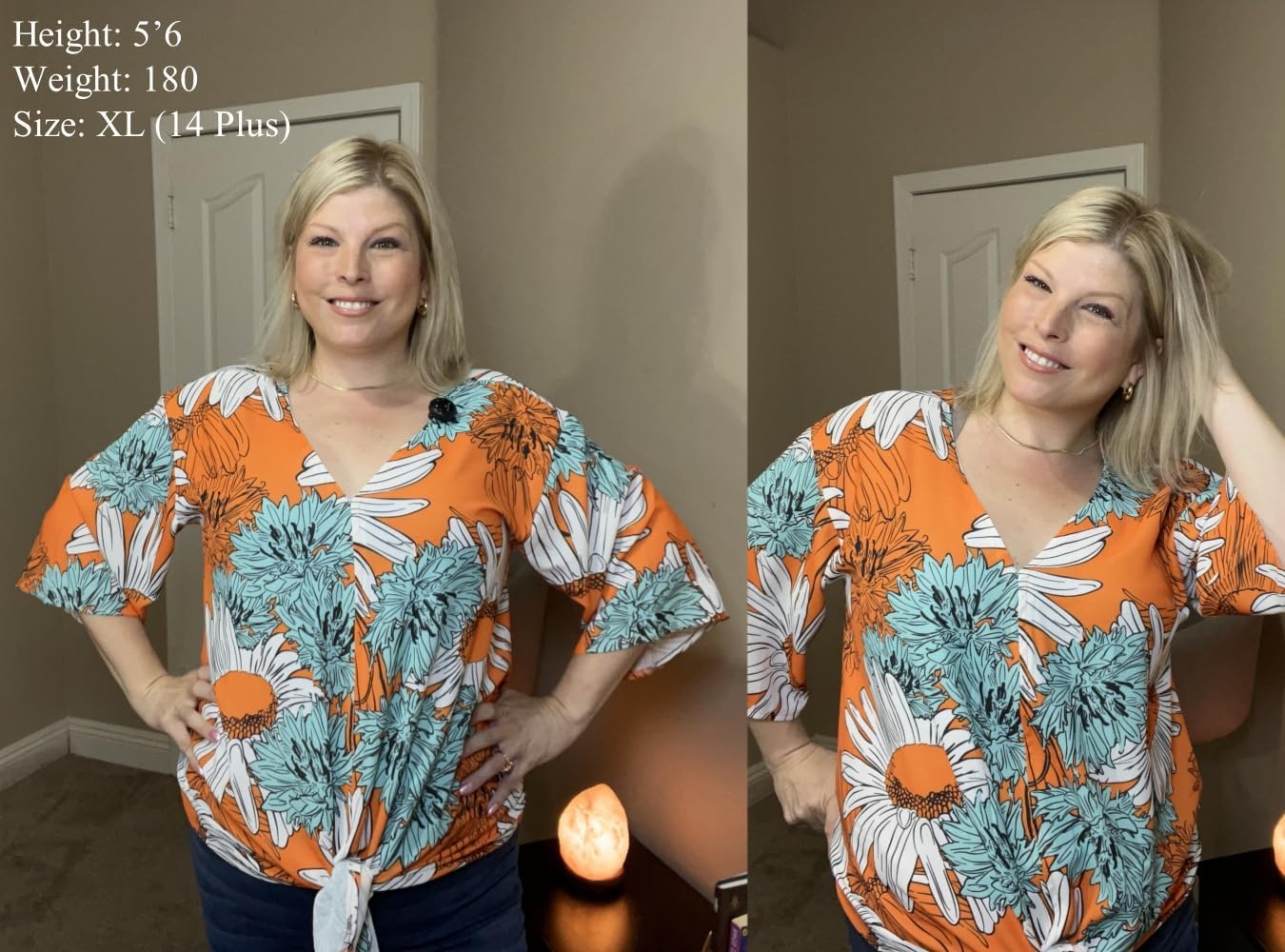 Women's Casual Floral Blouse Batwing Sleeve Loose