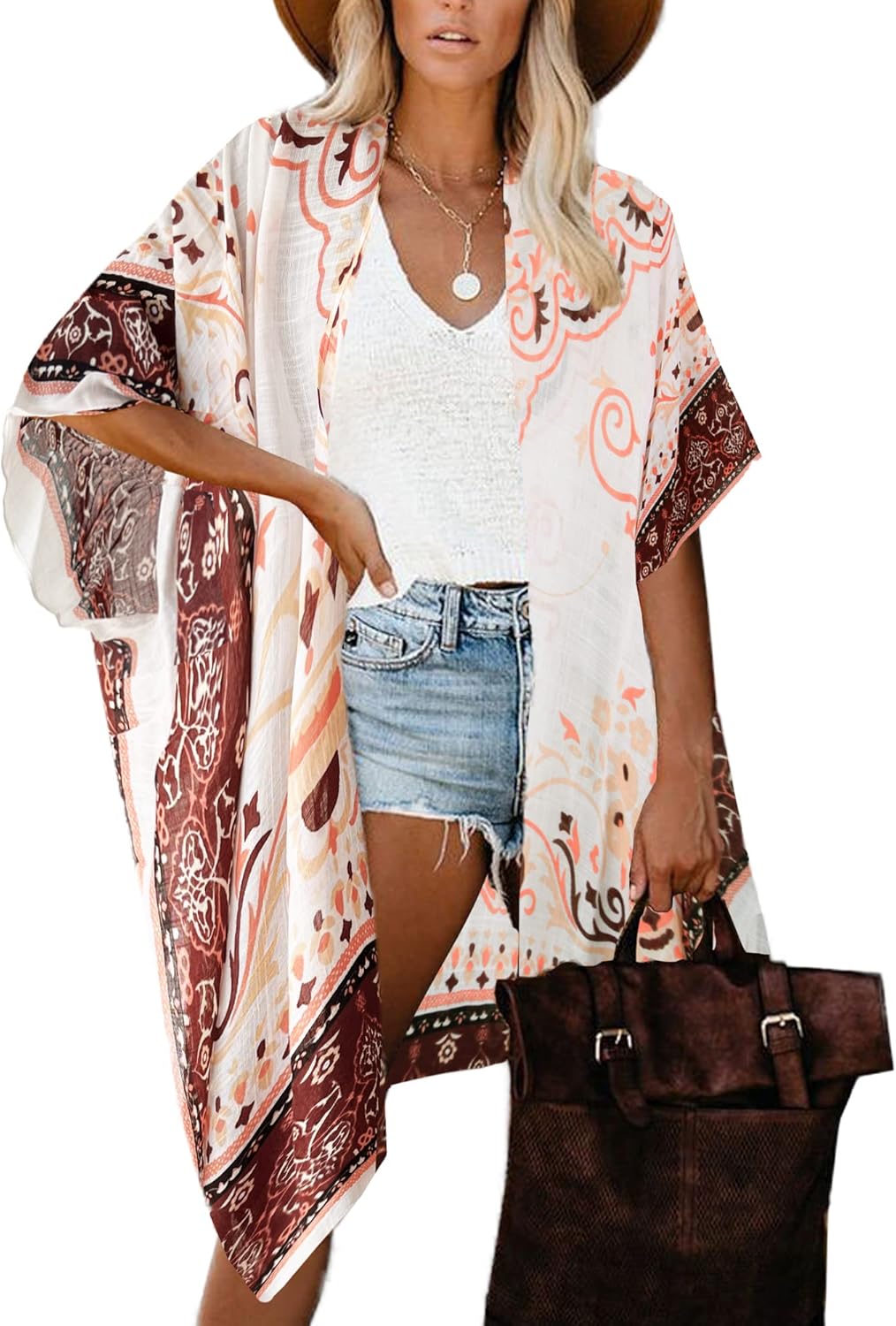 Jojoans Lane Women's Kimono Cardigan Summer Swimsuit Coverups Beach