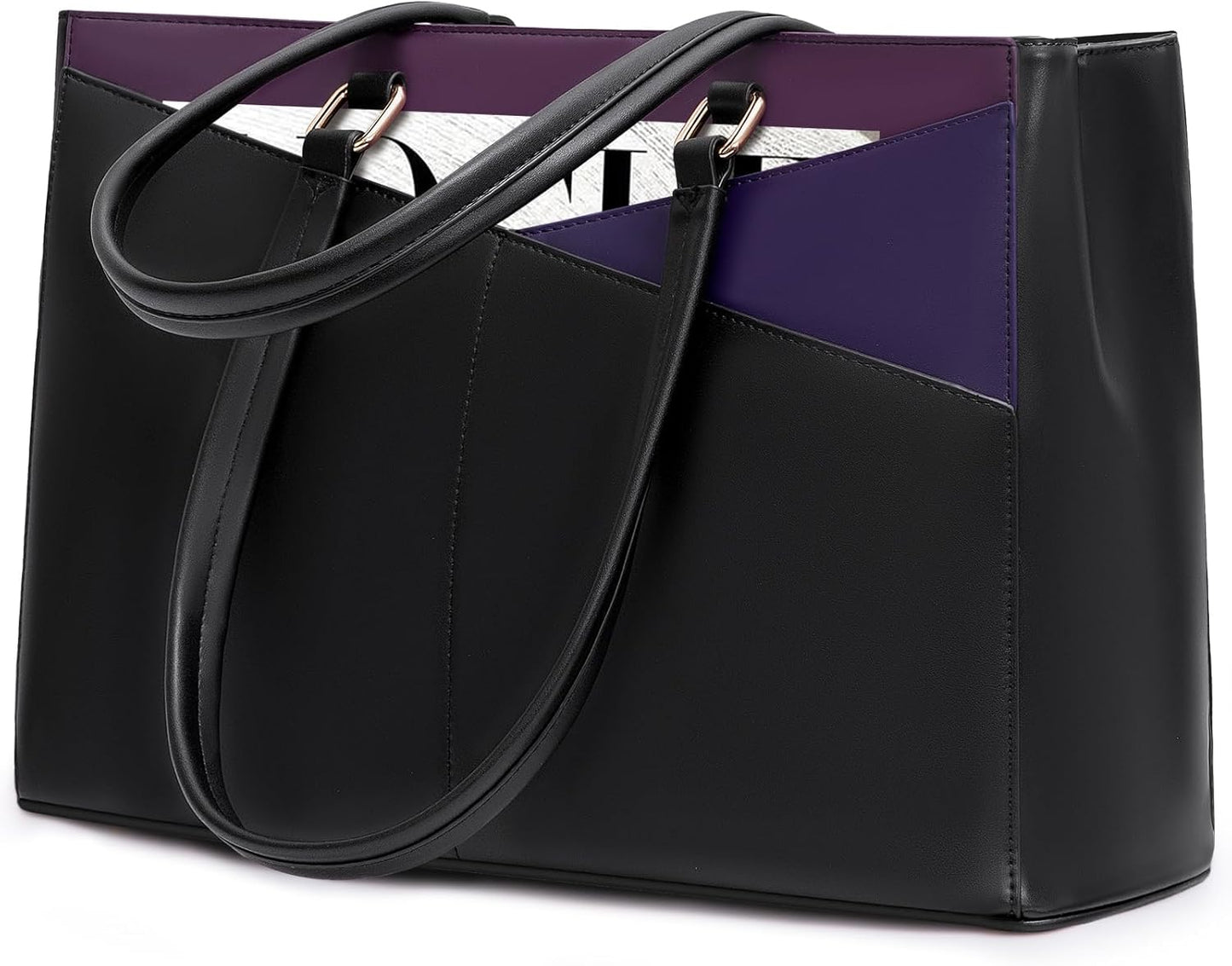 Laptop Tote Bag for Women 15.6 Inch Waterproof Leather