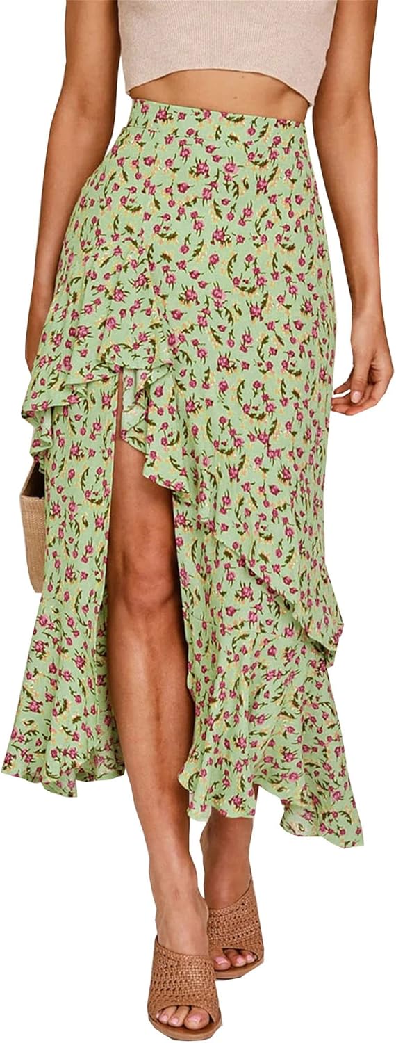 Jojoans Women 2025 Summer Spring Boho Long Skirts Dress Floral