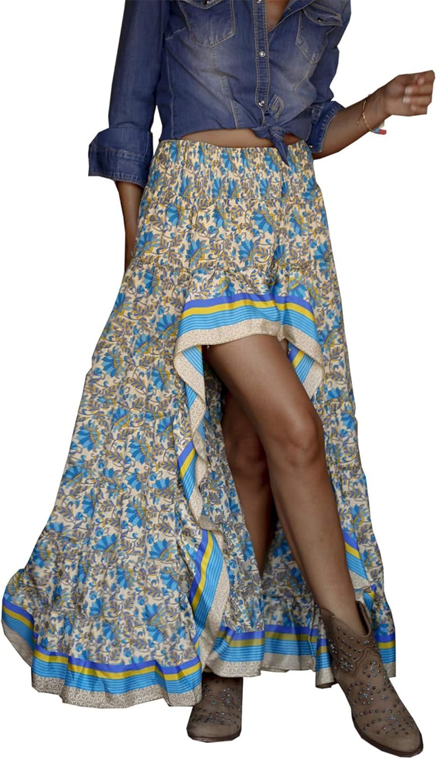 Jojoans Women 2025 Summer Spring Boho Long Skirts Dress Floral