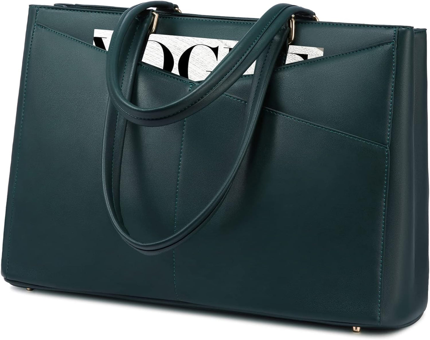 Laptop Tote Bag for Women 15.6 Inch Waterproof Leather
