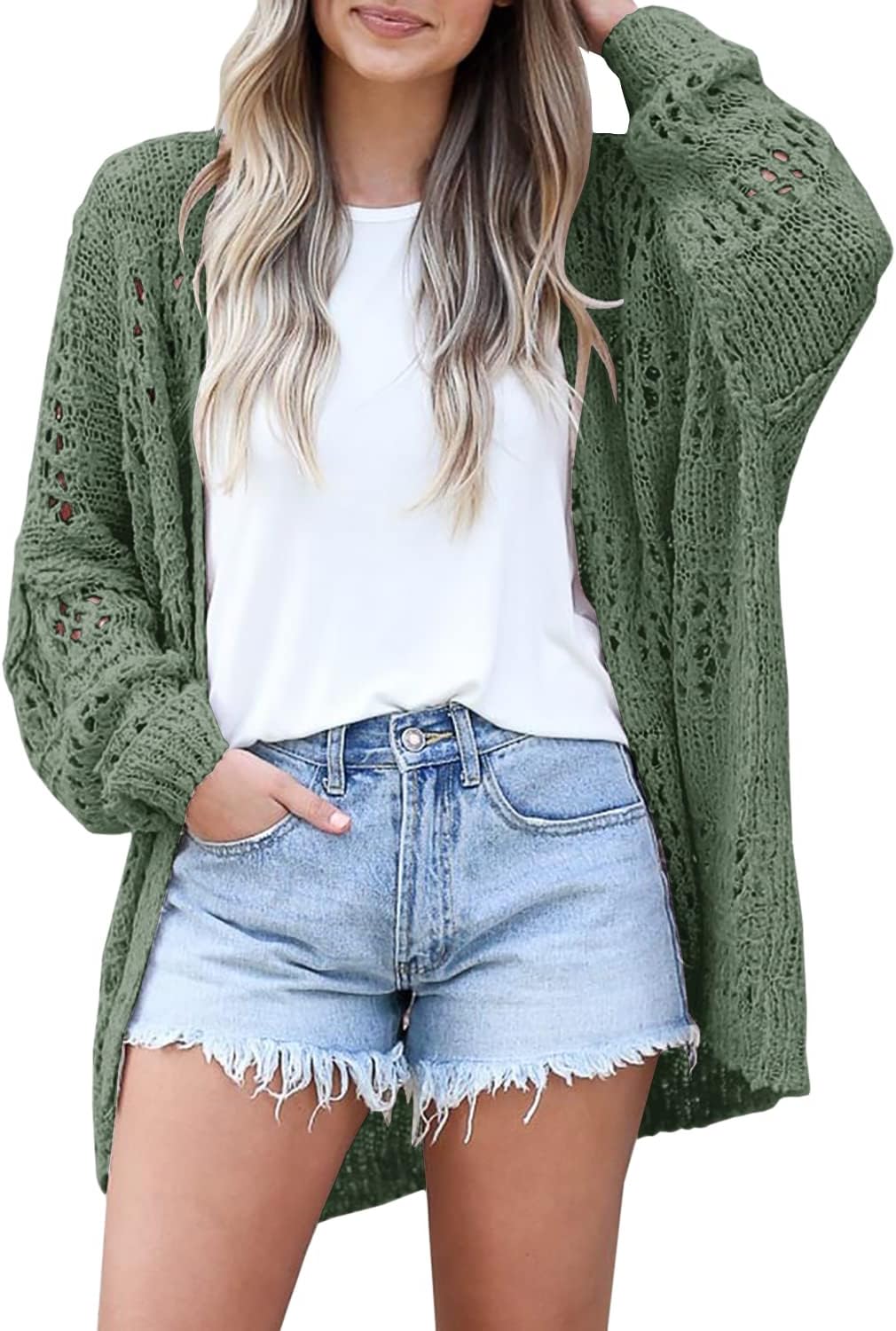 Jojoans Womens Crochet Cardigan Sweater Kimonos Boho