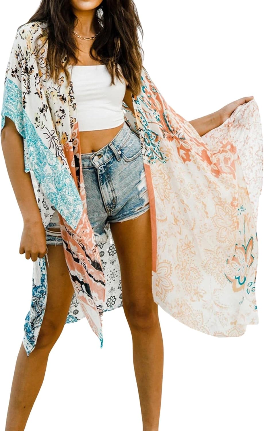 Jojoans Lane Women's Kimono Cardigan Summer Swimsuit Coverups Beach