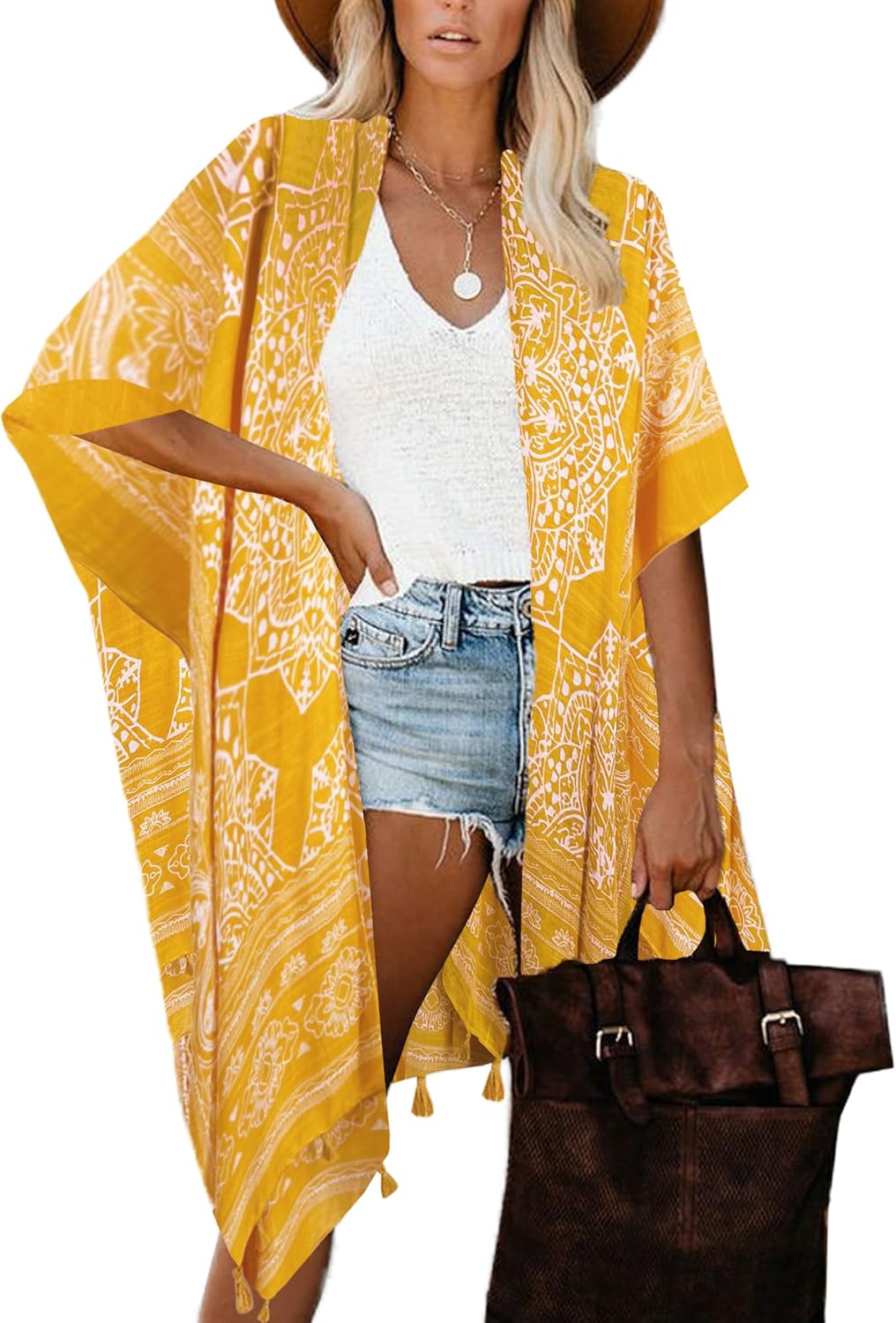 Jojoans Lane Women's Kimono Cardigan Summer Swimsuit Coverups Beach