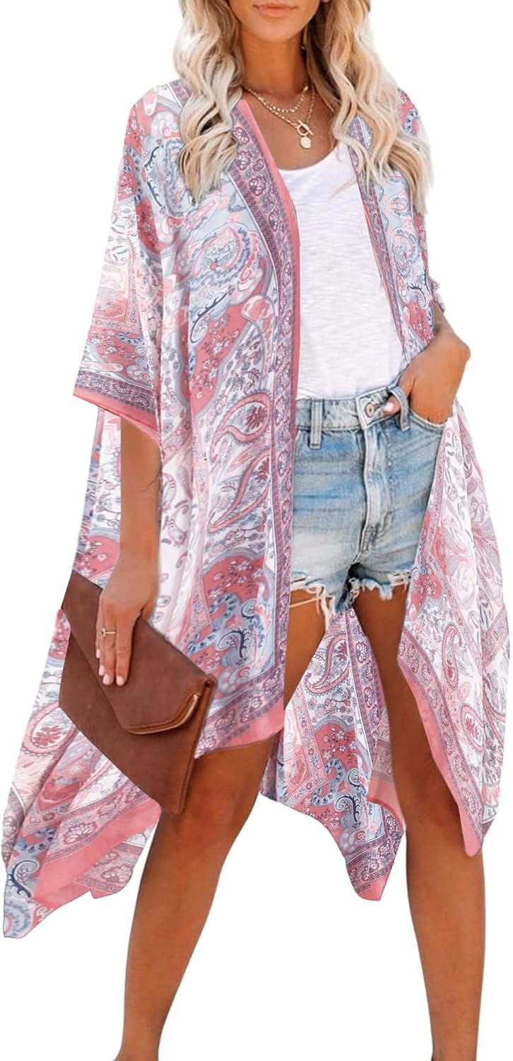 Jojoans Lane Women's Kimono Cardigan Summer Swimsuit Coverups Beach