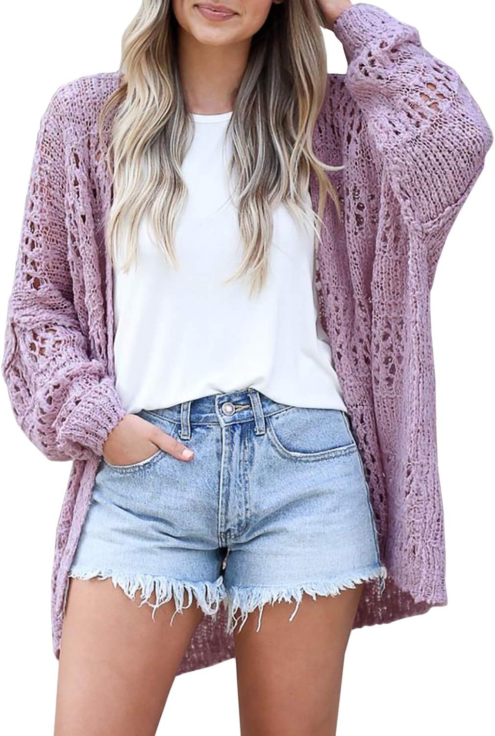 Jojoans Womens Crochet Cardigan Sweater Kimonos Boho