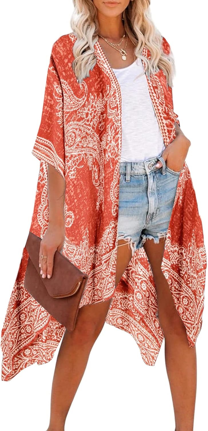 Jojoans Lane Women's Kimono Cardigan Summer Swimsuit Coverups Beach