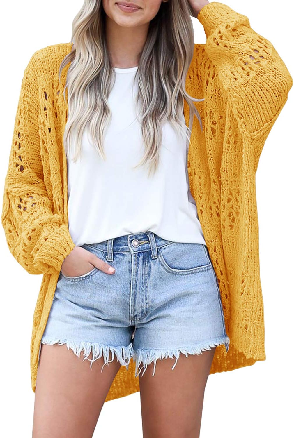 Jojoans Womens Crochet Cardigan Sweater Kimonos Boho