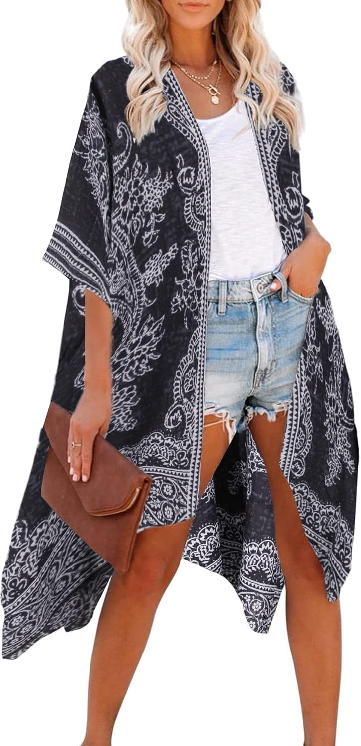 Jojoans Lane Women's Kimono Cardigan Summer Swimsuit Coverups Beach