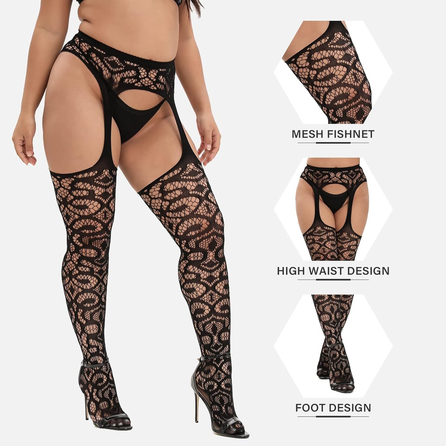 Jojoans Plus Size Stockings Thigh (Pack of 2)