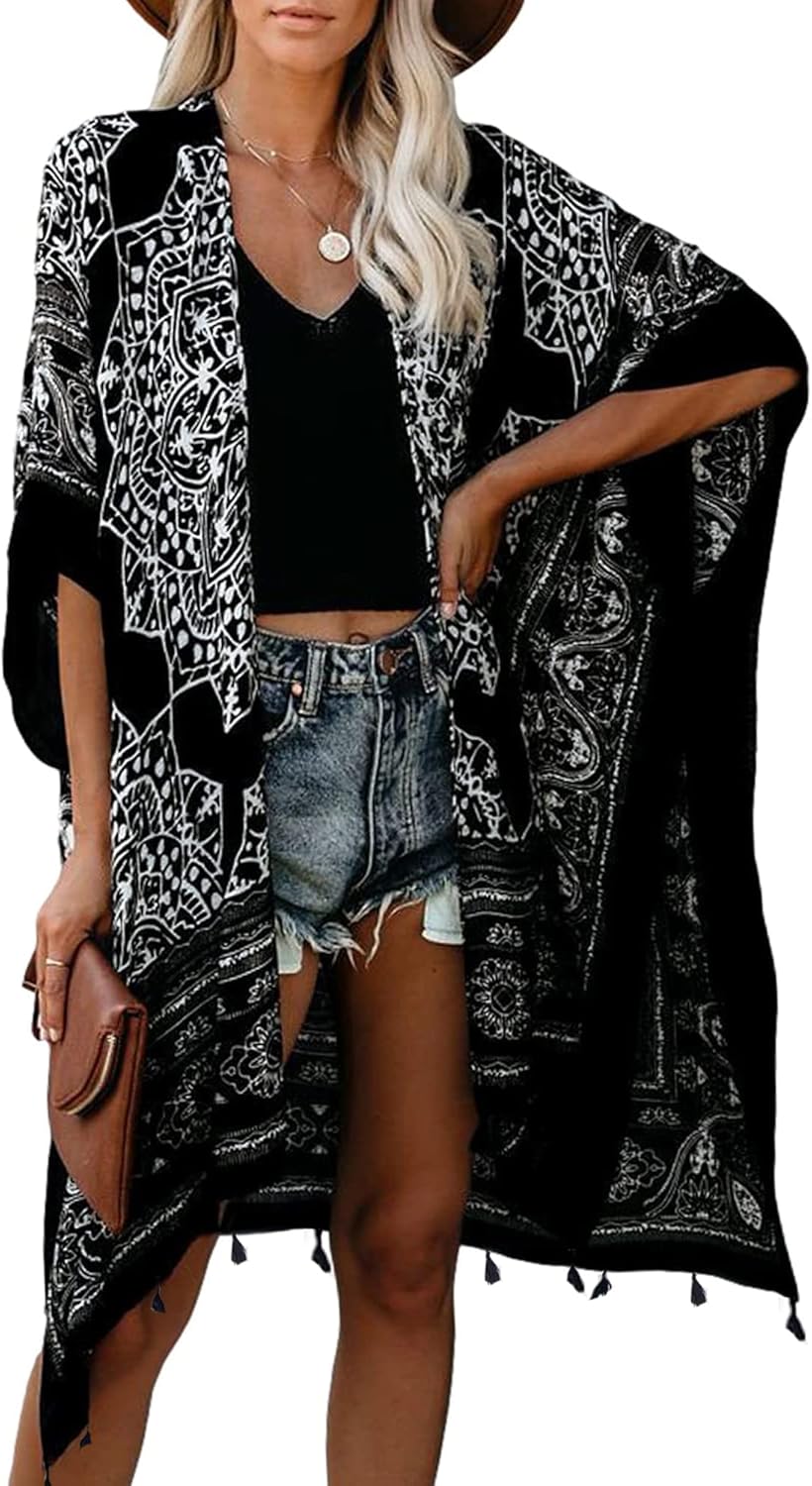 Jojoans Lane Women's Kimono Cardigan Summer Swimsuit Coverups Beach