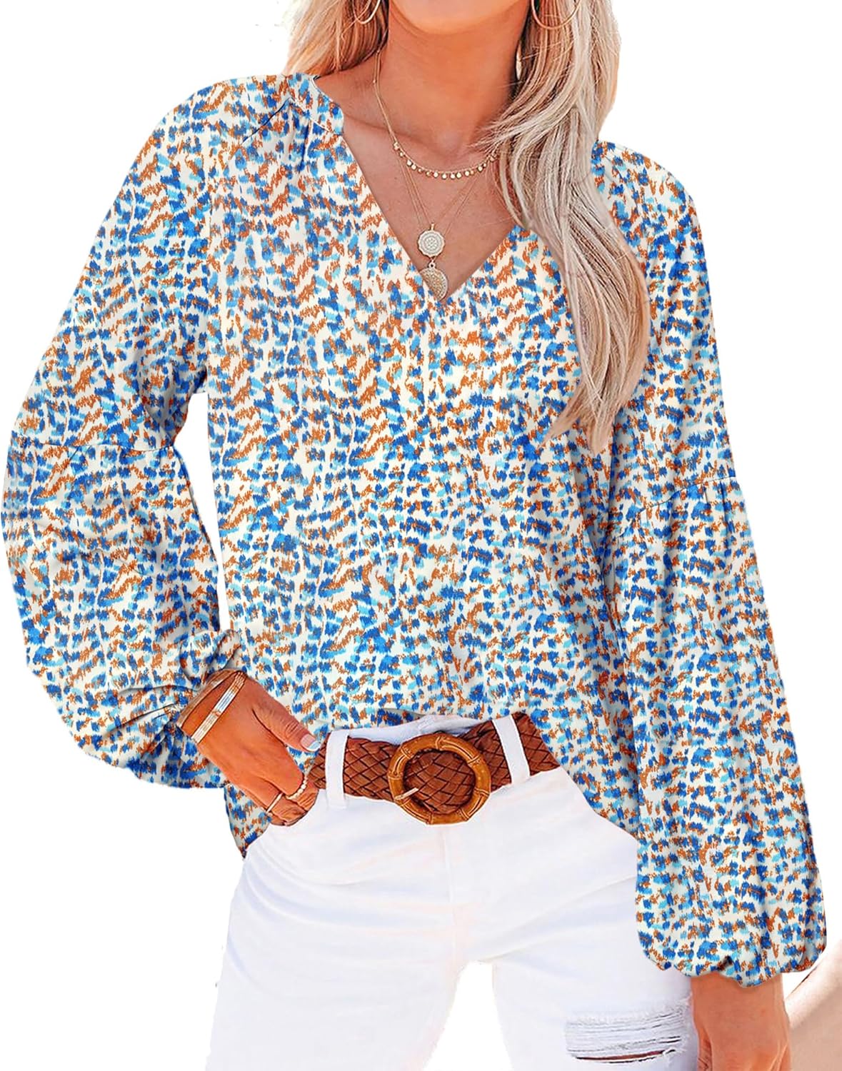 Jojoans Boho Blouses for Women Dressy Casual Floral
