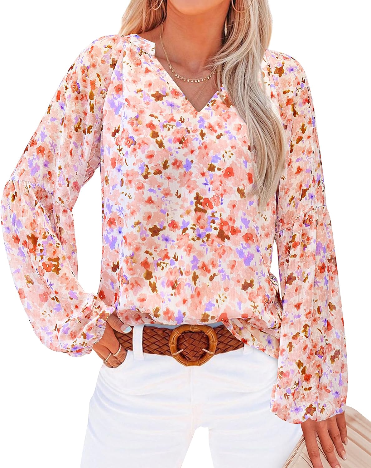 Jojoans Boho Blouses for Women Dressy Casual Floral