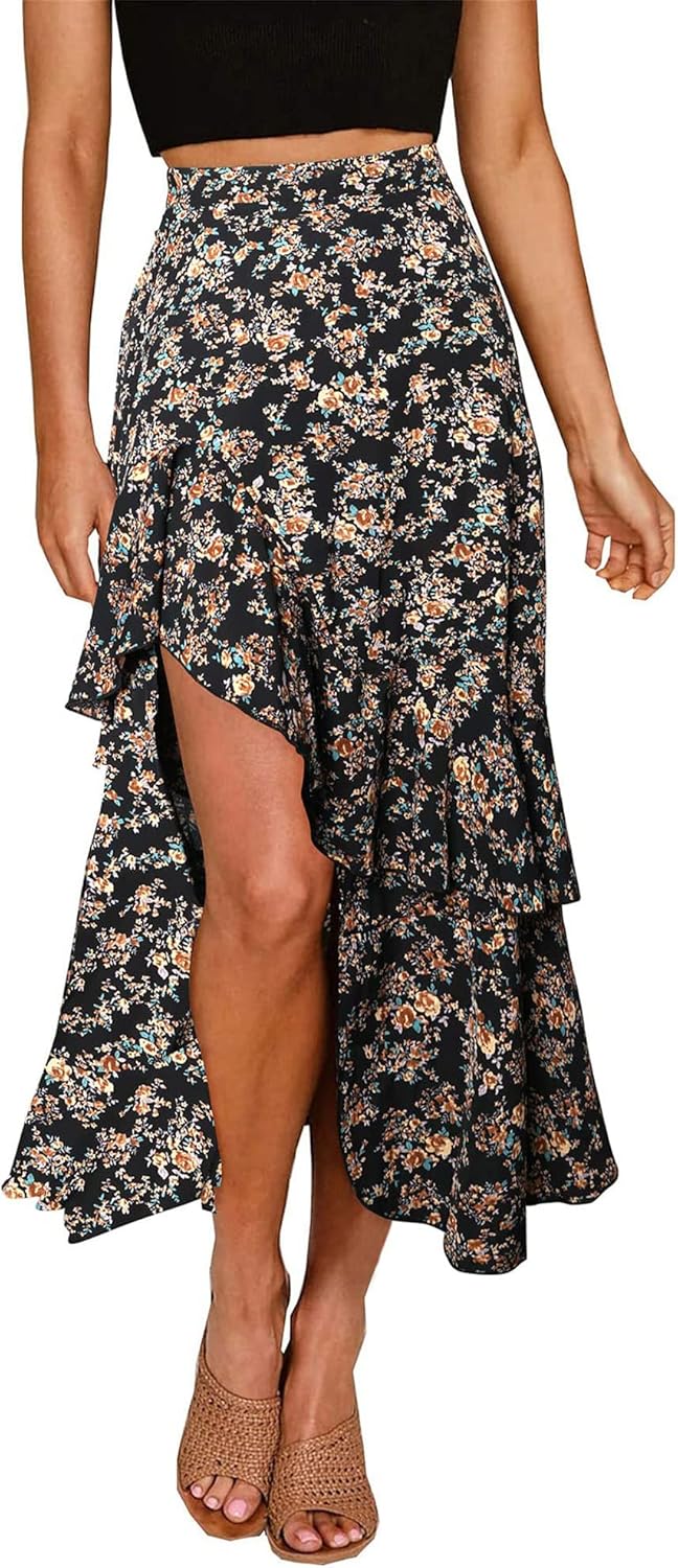 Jojoans Women 2025 Summer Spring Boho Long Skirts Dress Floral