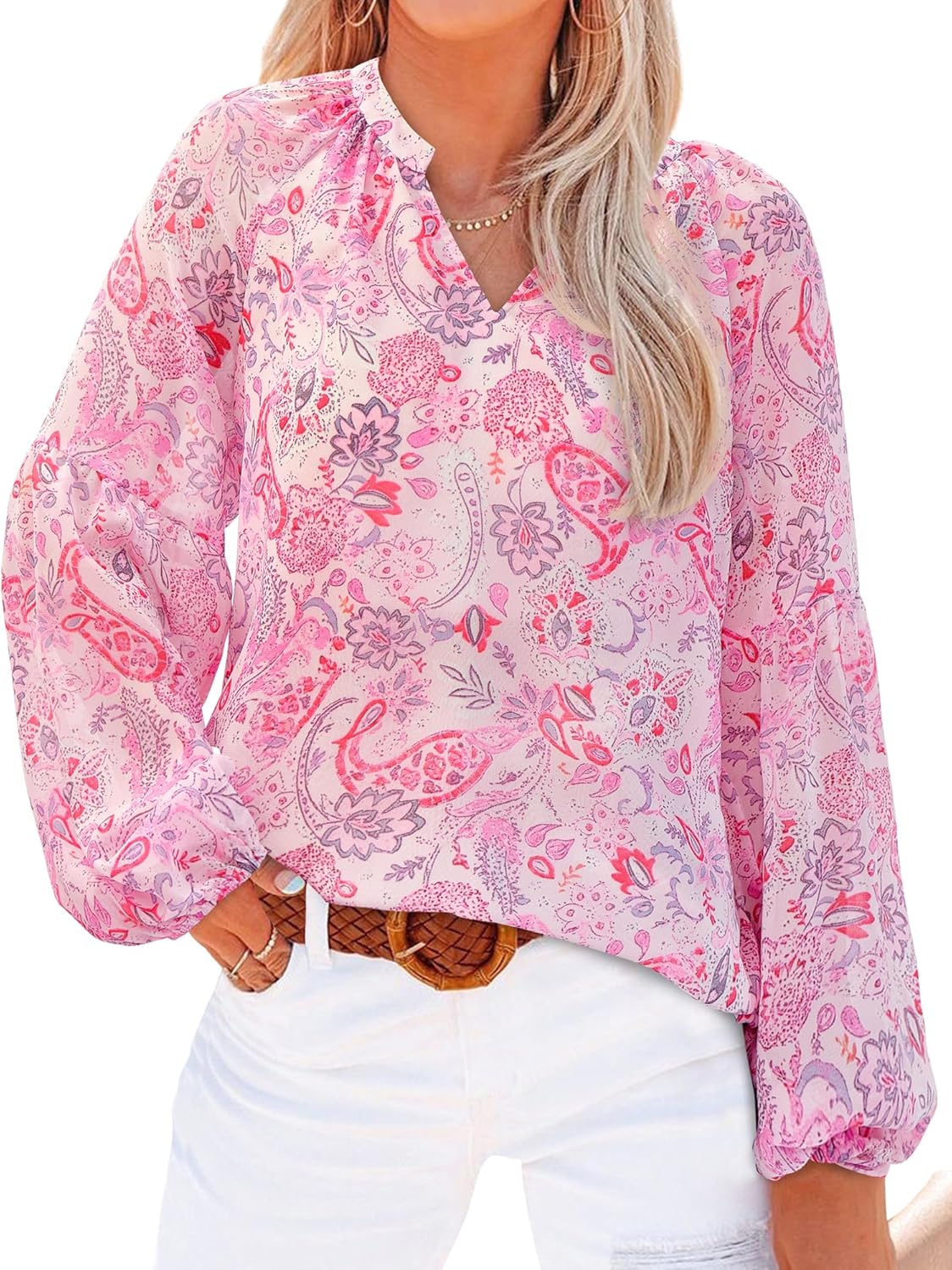 Jojoans Boho Blouses for Women Dressy Casual Floral