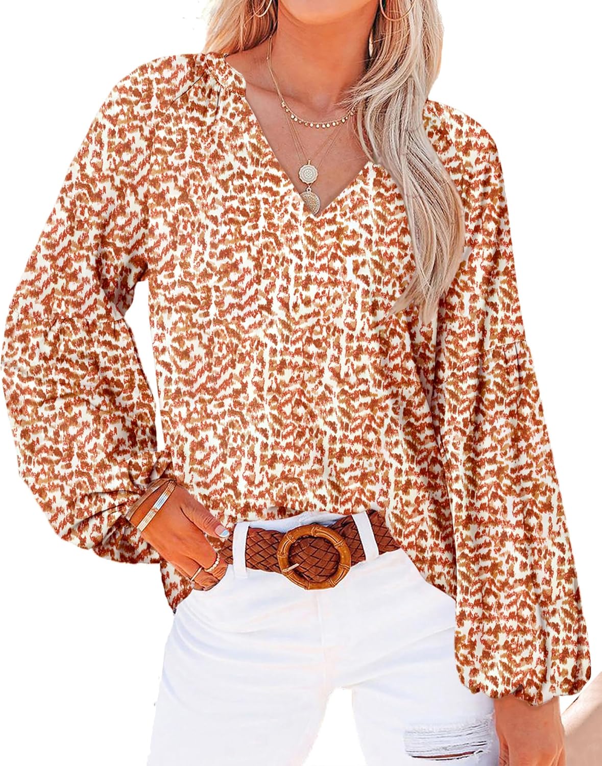 Jojoans Boho Blouses for Women Dressy Casual Floral