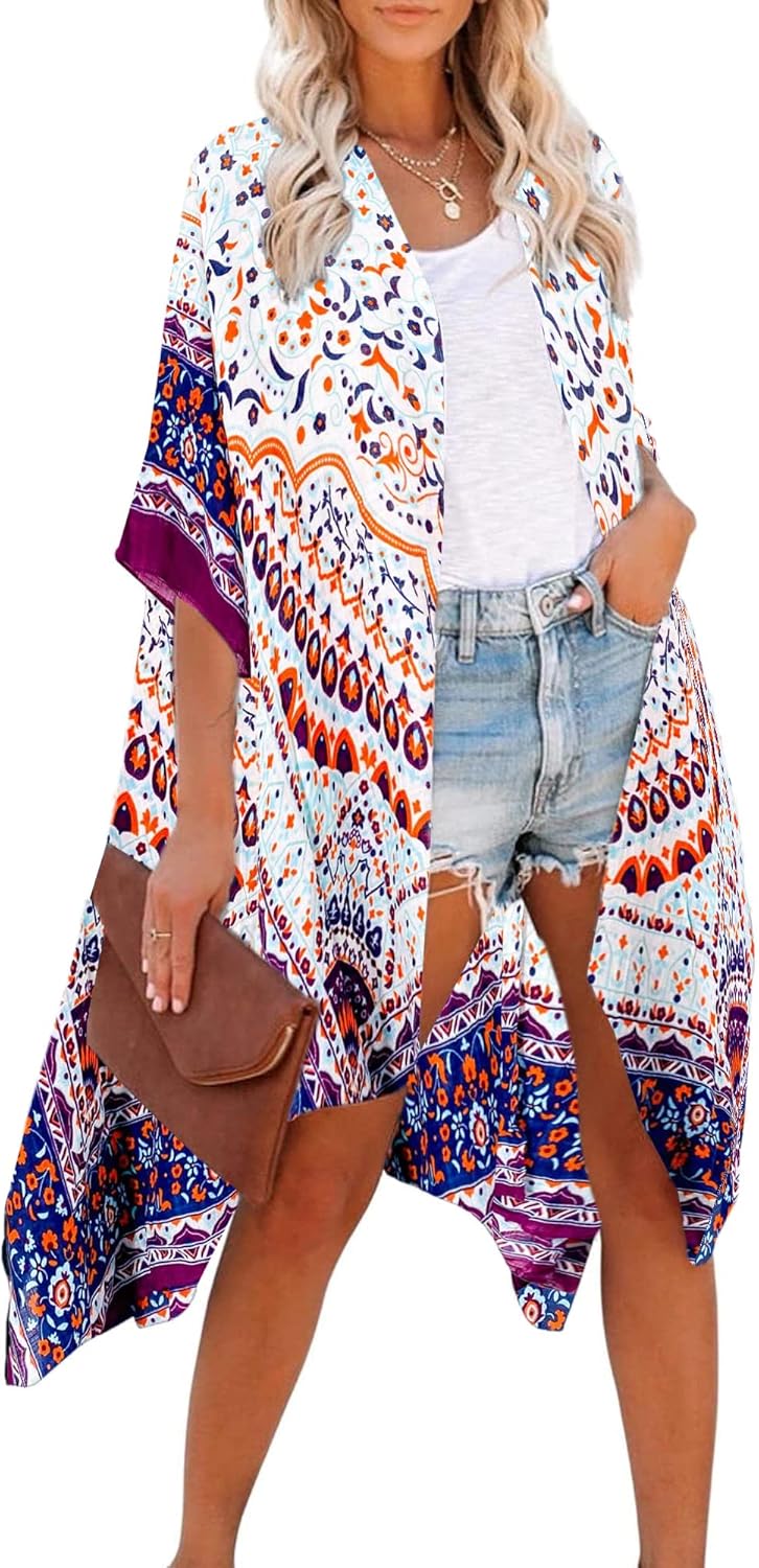 Jojoans Lane Women's Kimono Cardigan Summer Swimsuit Coverups Beach