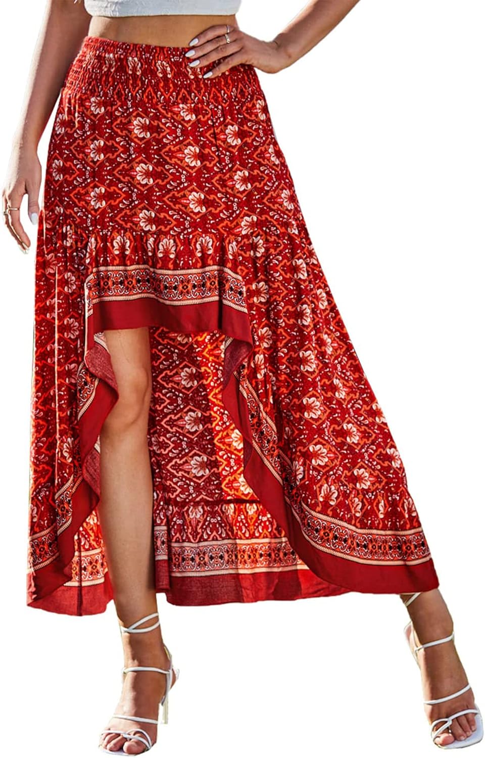 Jojoans Women 2025 Summer Spring Boho Long Skirts Dress Floral