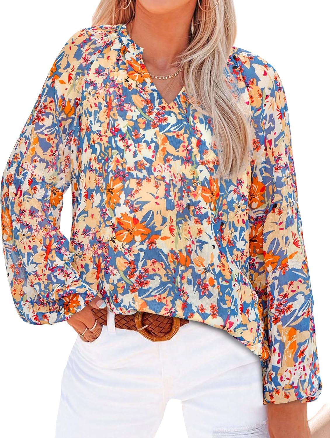 Jojoans Boho Blouses for Women Dressy Casual Floral