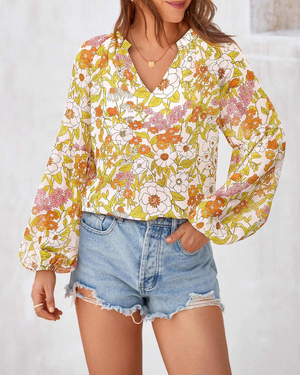 Jojoans Boho Blouses for Women Dressy Casual Floral