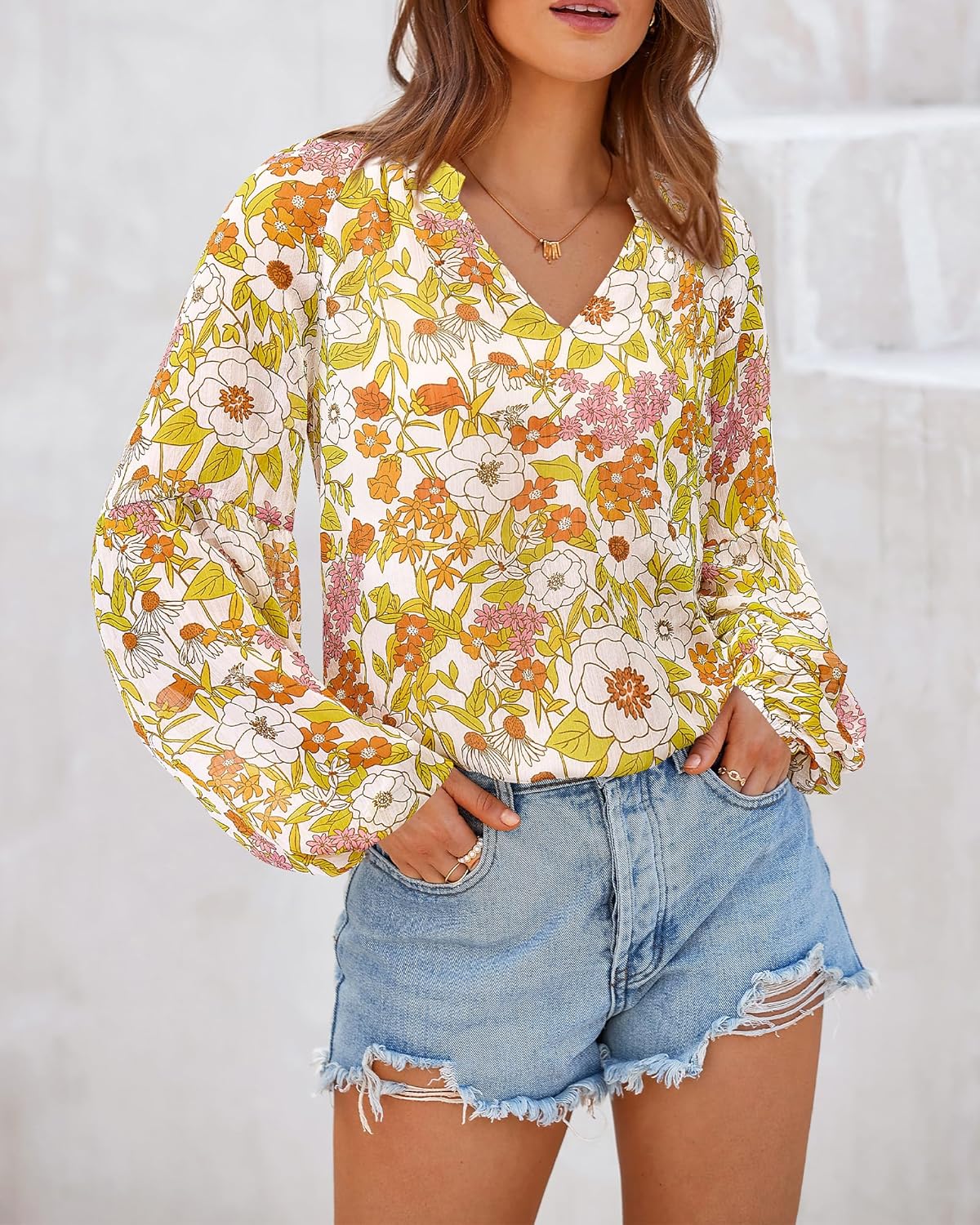 Jojoans Boho Blouses for Women Dressy Casual Floral