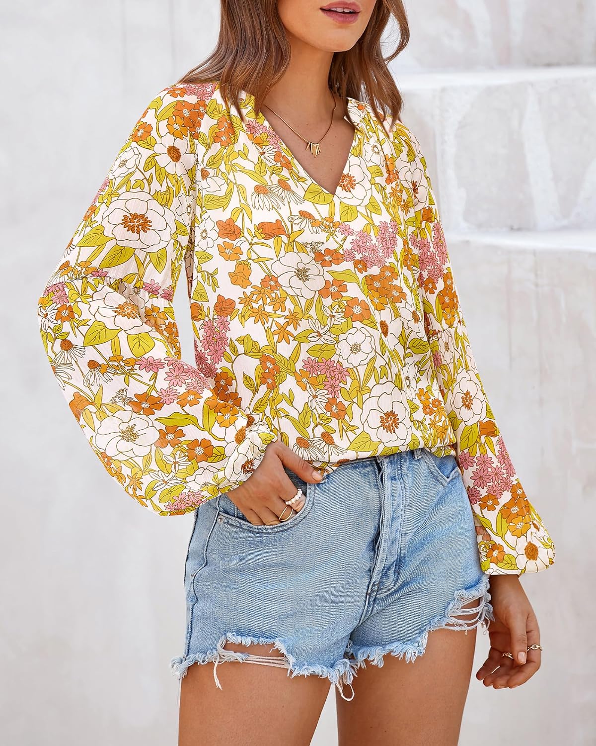 Jojoans Boho Blouses for Women Dressy Casual Floral