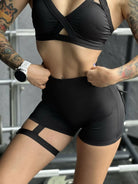 Womens Pocket Button Gym Leggings JOJOANS
