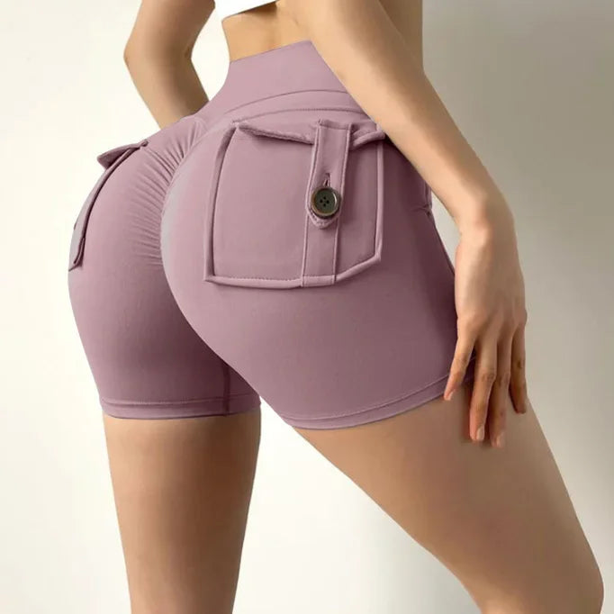 New Summer Peach Butt Fitness Exercise Three-Quarter Pants Cargo