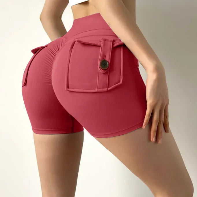 New Summer Peach Butt Fitness Exercise Three-Quarter Pants Cargo