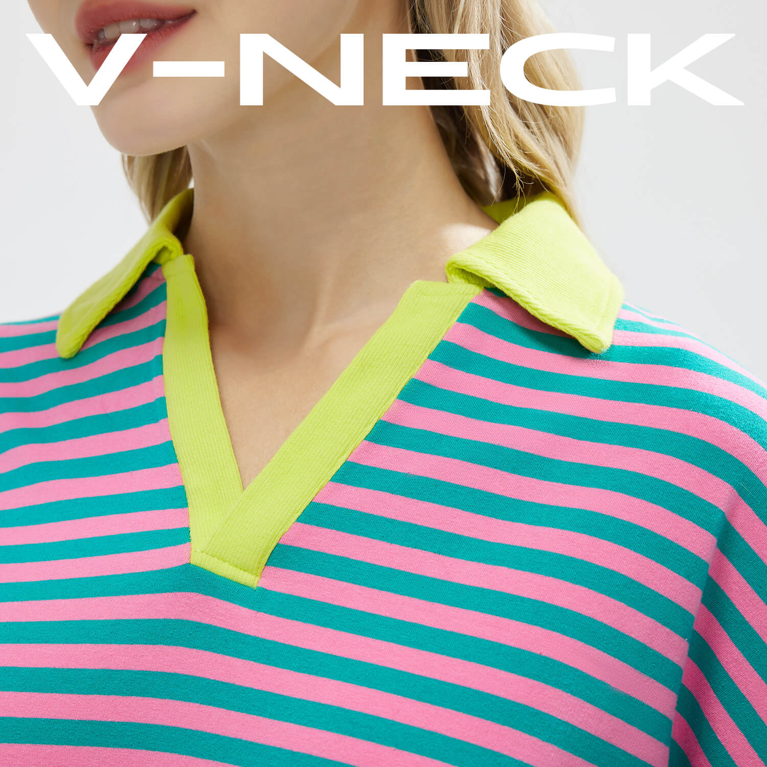 Women's Sweatshirt Striped Oversized JOJOANS