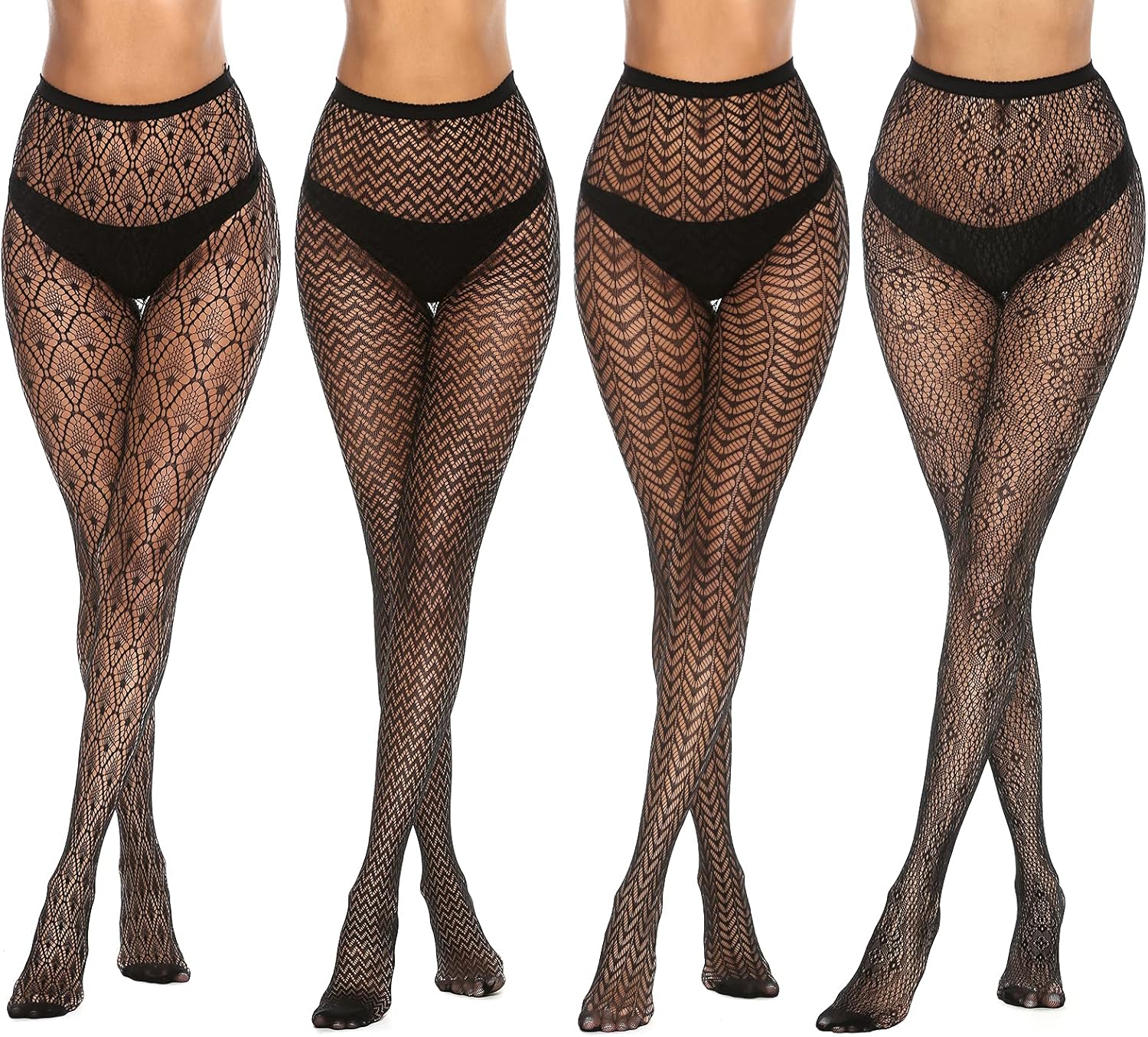 Faux Thigh High Tights Mock Suspender Pack of 2 JOJOANS