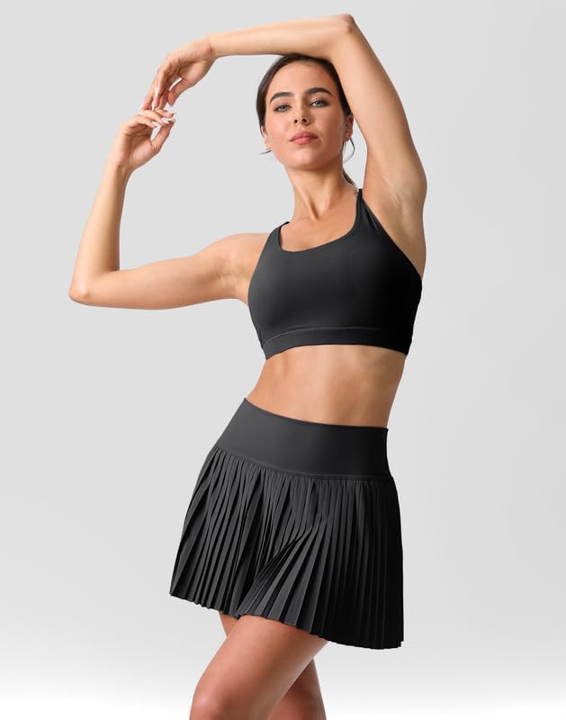 Pleated Tennis Skirt for Women with Pockets Shorts JOJOANS