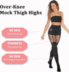Faux Thigh High Tights Mock Suspender Pack of 2 JOJOANS