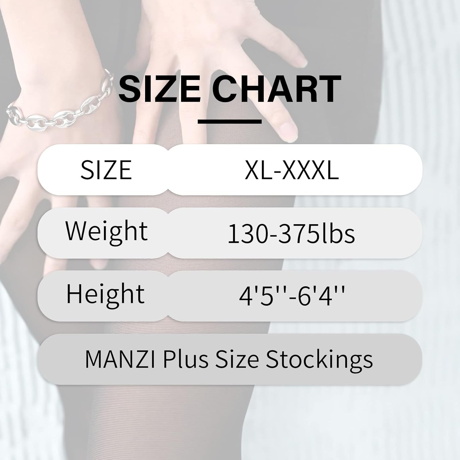 Plus Size Thigh High Stockings Womens Suspender JOJOANS