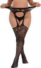 Plus Size Thigh High Stockings Womens Suspender JOJOANS
