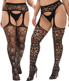 Plus Size Thigh High Stockings Womens Suspender JOJOANS
