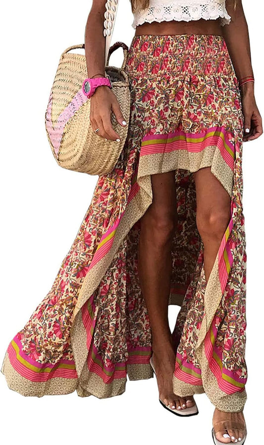 Jojoans Women 2025 Summer Spring Boho Long Skirts Dress Floral