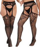 Plus Size Thigh High Stockings Womens Suspender JOJOANS