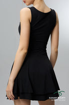 JOJOANS Women's Square Neck Ruffle Hem Mini Dress Ruched Waist Short Party Dresses JOJOANS